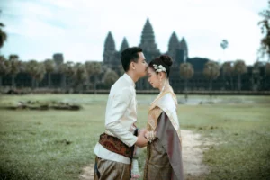 A couple in traditional Cambodian - Credits: pexels