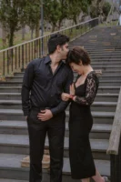 A couple in black outfits - Credits: pexels