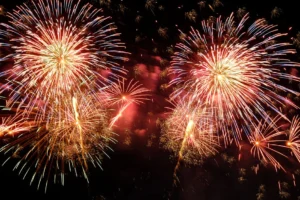 Bright fireworks bursting in a - Credits: pexels