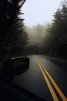 A foggy road through a - Credits: pexels