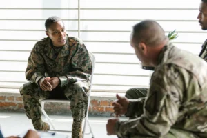 Military veterans engage in a - Credits: pexels