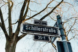 Street sign of Schillerstraße in - Credits: pexels