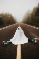 A whimsical ghost in a - Credits: pexels