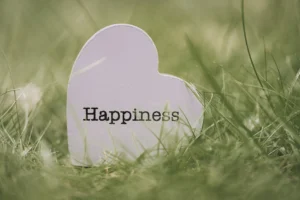 A heart-shaped sign with 'Happiness' - Credits: pexels