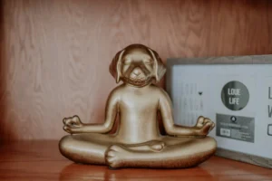 A golden dog figurine sits - Credits: pexels